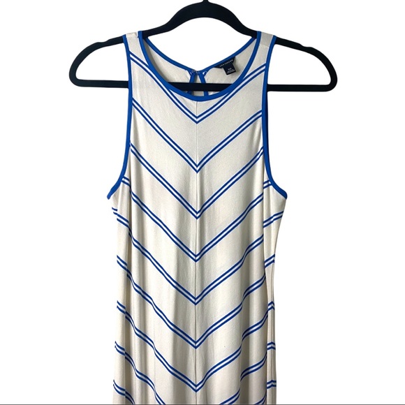 Ann Taylor Blue Striped Maxi Dress (XS) - Picture 4 of 11